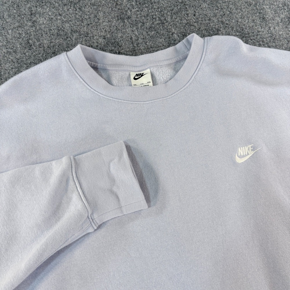 Nike Mens Club Fleece Crewneck Sweatshirt Light Purple XXL FN3886-057
